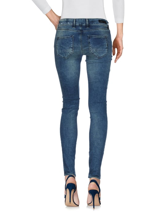 Gas Blue Cotton Skinny Jeans