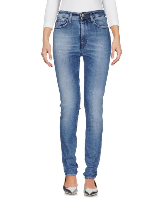 Cycle Blue Cotton Straight Leg Jeans