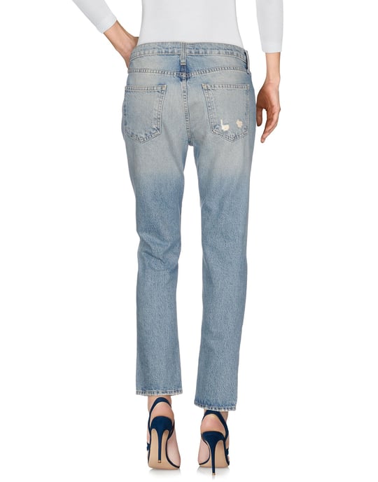 Current/Elliott Blue Distressed Cotton Jeans
