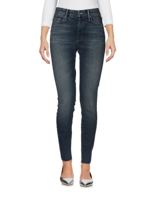 Mother Blue Cotton Skinny Jeans