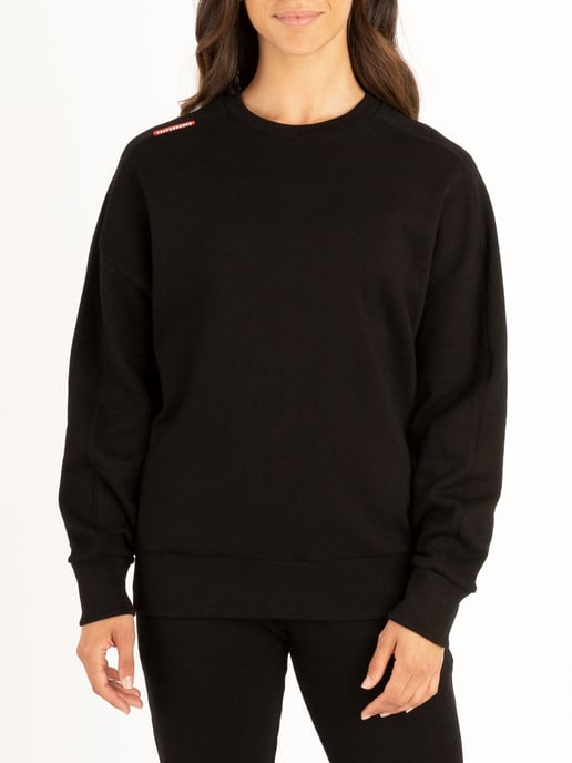 Luke 1977 Womens Raise Workout Oversized Sweatshirt in Black