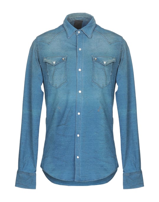 (+) People Blue Denim Shirt