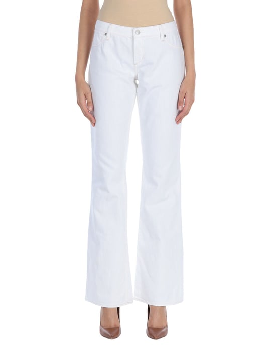 Paperdenim&Cloth White Cotton Wide Leg Jeans