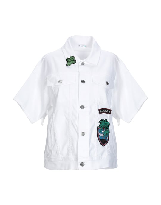 P.A.R.O.S.H. White Short Sleeve Denim Jacket
