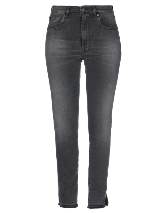 (+) People Steel Grey Cotton Slim Fit Jeans