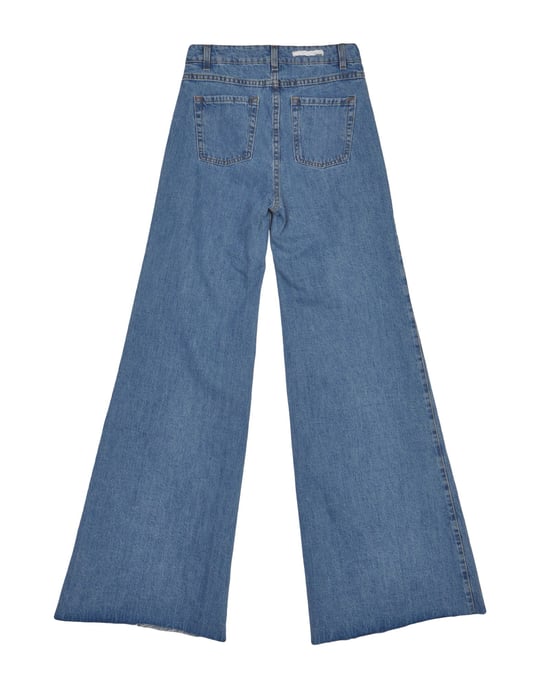 Magda Butrym Blue Cotton Wide Leg Jeans