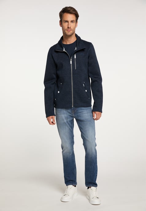 ICEBOUND Yuka serie Gebreide fleece jas Heren marine gem - Image 4