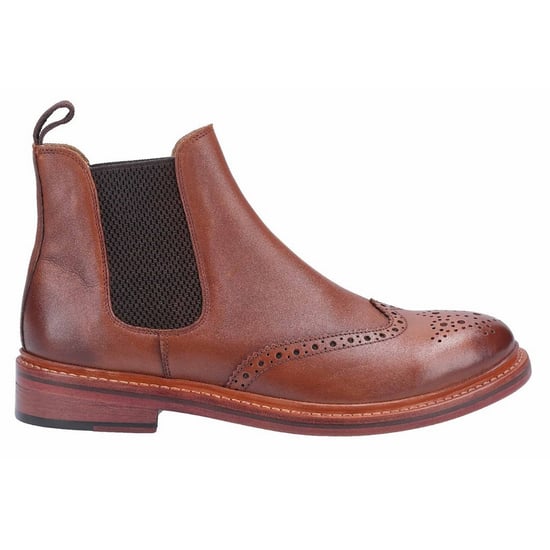 Cotwold Mens Siddington Leder Elasticated Dress Boot (Bruin) - Image 3