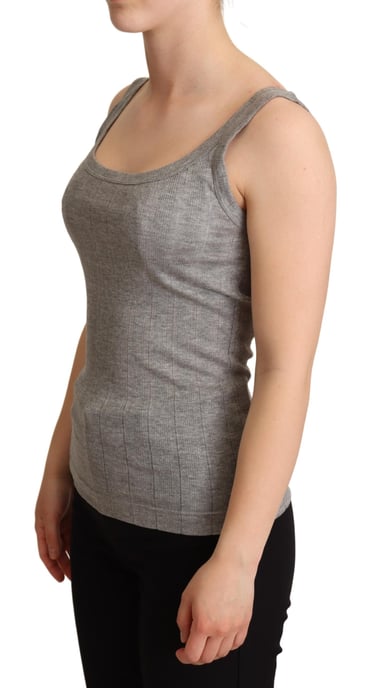 Dolce & Gabbana Women's Gray Cotton Modal Canotta Tank Top