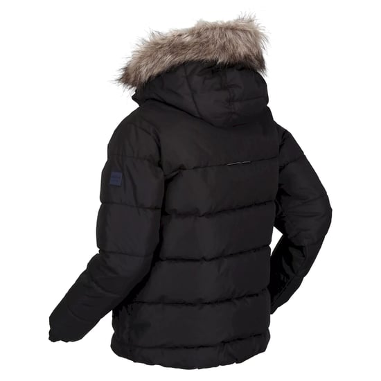 Regatta Childrens/Kids Faux Fur Trim Parka (Black) - Image 4