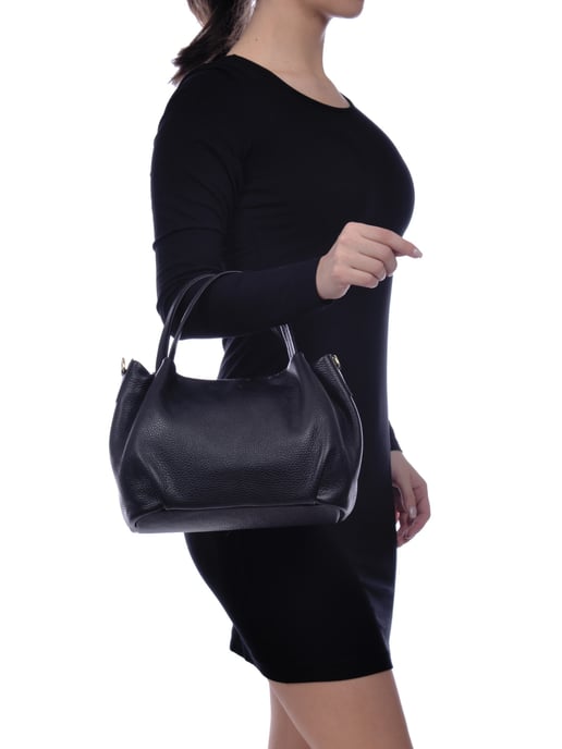 Anna Luchini SS22 AL 1437 Black Leather Bag - Image 5