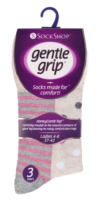 Gentle Grip - 6 par icke elastiska Gentle Grip-strumpor för damer - GG92 - Image 2