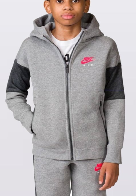 Nike Air Boys NSW Tracksuit Full set in Grey - Image 2