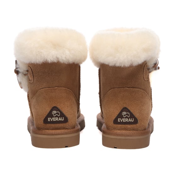 EVER AU Women Robin Horn Toggle button Mini Boots