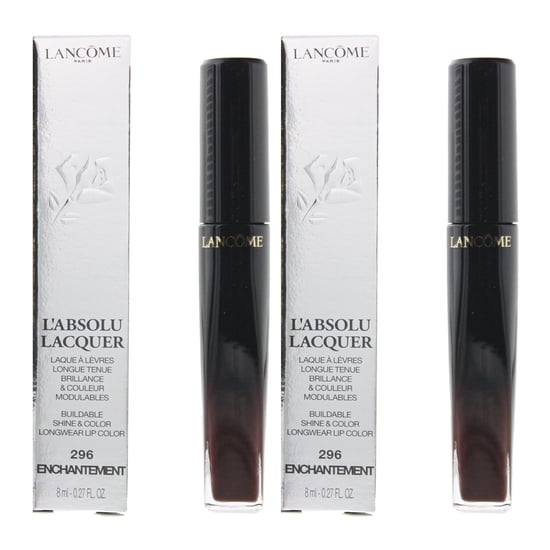 Lancome L'Absolu Lacquer Lipstick 8ml - 296 Enchantment x 2