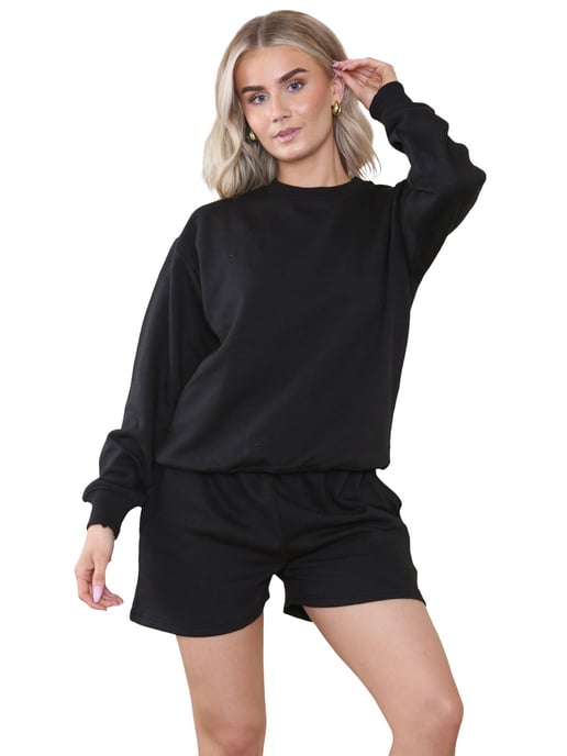 Kruze | Womens Sweatshirt & Shorts Tracksuit Set - Image 4