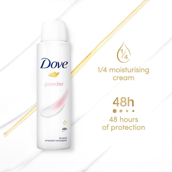 Dove Powder Anti-Perspirant with 48H Sweat Protection Deo for Women 150ml, 3pk - Image 2