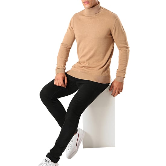 Brave Soul Men's Turtle Roll Neck Knitted Jumper Long Sleeve