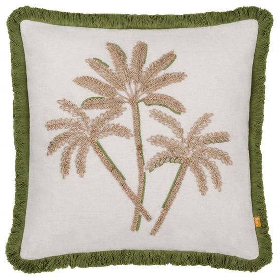 furn. Palm Embroidered Cushion Cover - Image 1
