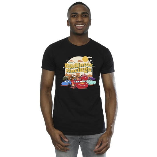 Disney Mens Cars Radiator Springs Group T-Shirt (Black)