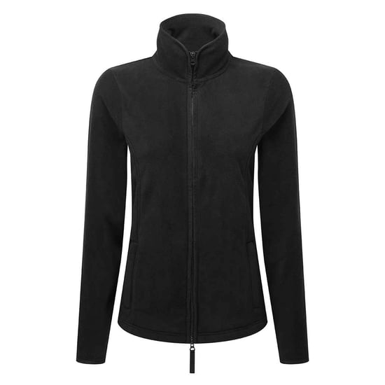 Premier Womens/Ladies Artisan Contrast Trim Fleece Jacket (Black/Black) - Image 1