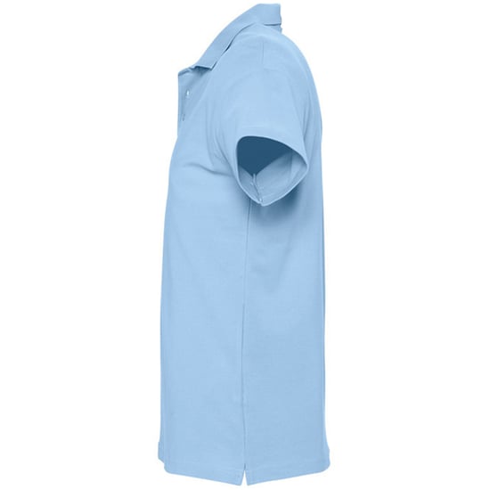 SOLS Mens Spring II Short Sleeve Heavyweight Polo Shirt (Sky Blue) - Image 3