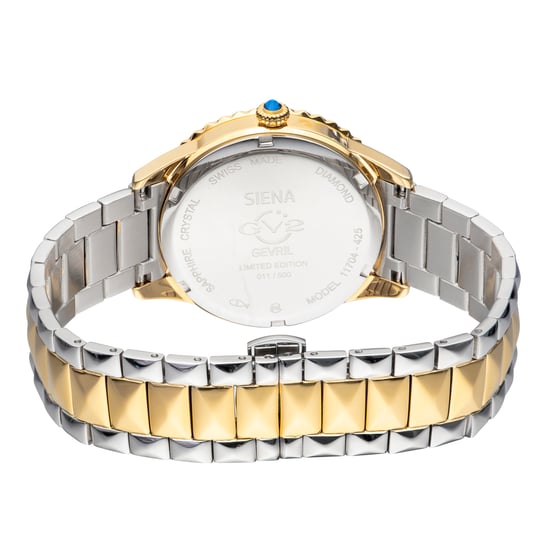 GV2 Siena Women's Swiss Quartz Diamond Silver Dial Stainless Steel Watch