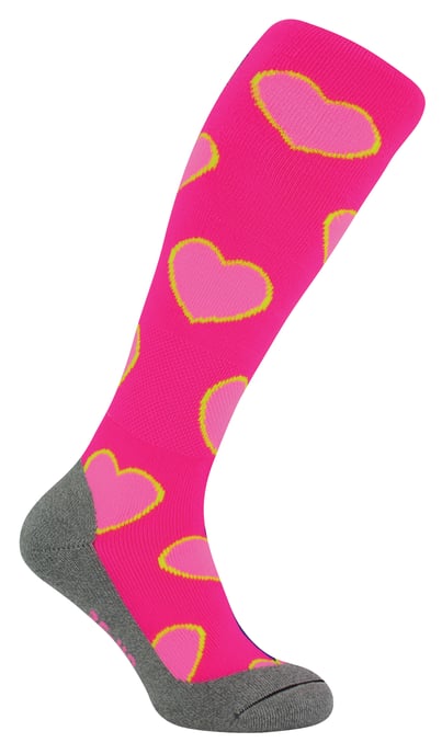 Hockeysokken met Kleurrijke Coole Grappige Funky Ontwerpen | Hingly | Heren & Dames | Ideaal voor Sport - Harten - Image 1