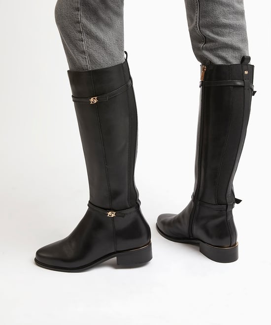 Dune Ladies Tap - Tap - Double Buckle Knee High Riding Boots