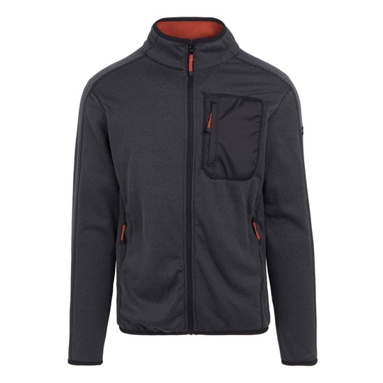 Regatta Mens Kitom Full Zip Fleece Jacket (Black Marl)