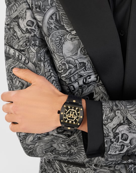 Philipp Plein The Hexagon Phantom Heren Horloge Zwart PWPUA0224 - Image 3