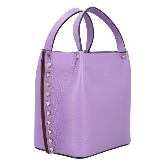 Valentino Rockstud-embellished Tote Bag Purple