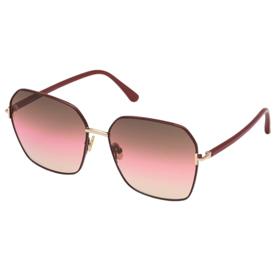 Tom Ford FT0839 69F Claudia-02 Shiny Bordeaux Sunglasses