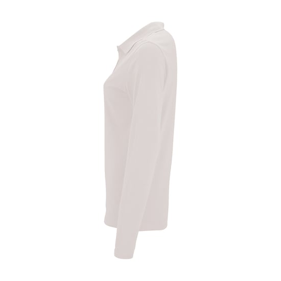 SOLS Womens/Ladies Perfect Long Sleeve Pique Polo Shirt (White)