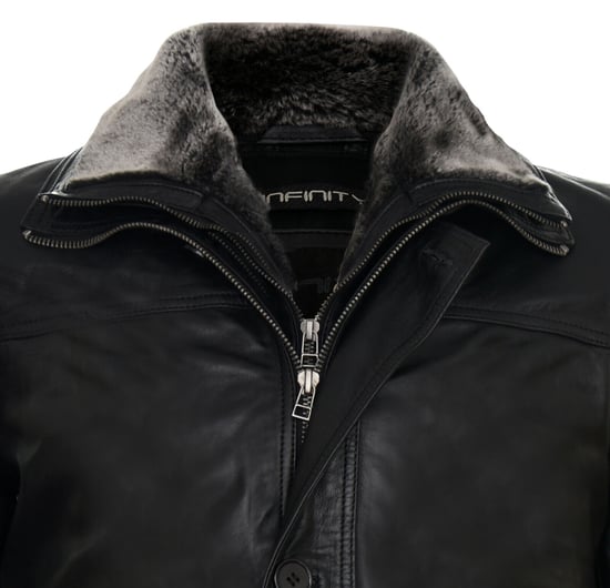 Removable Collar Mid Length Warm Jacket