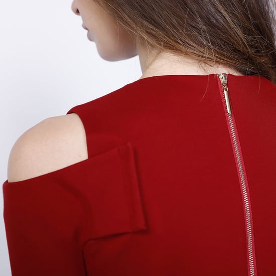 Off-shoulders crop top in jersey