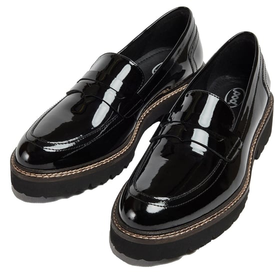 Pod Kenny Leren Vrouwen Zwart Patent Loafers - Image 6
