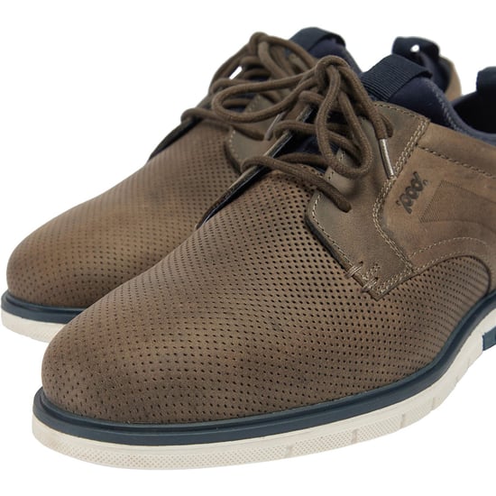 Pod Murphy Leer Heren Grijs Veterschoenen - Image 6
