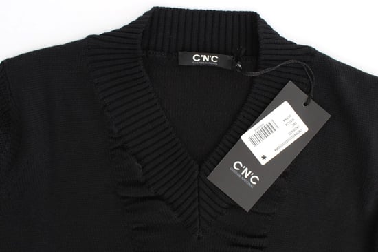 Costume National Women's Black V-neck wool sweater