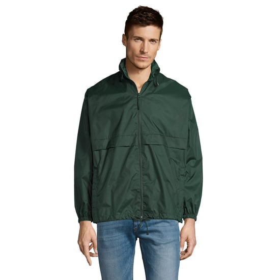 SOLS Unisex Surf Windbreaker Lightweight Jacket (Forest Green) - Image 4