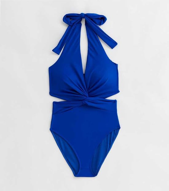 Halter Twisted Cut Out Swimsuit