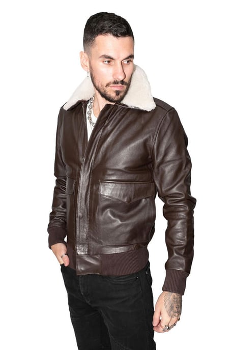 Mens Air Force A2 Cowhide Bomber Jacket-Montreal