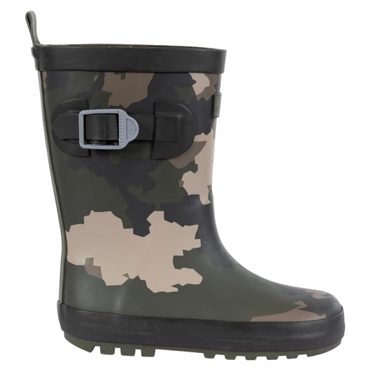 Trespass Childrens/Kids Puddle Camo Wellington Boots (Green/Brown/Black)