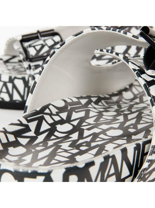 Claquette Armani Exchange Dames Zwart-wit Klassiek - Image 4