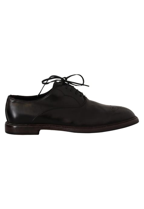 Dolce & Gabbana Men's Black Leather  Lace Up Derby Shoes