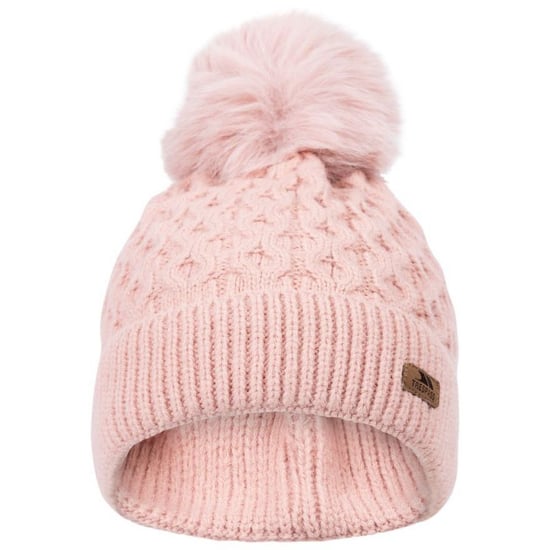 Trespass Womens/Ladies Freja Pom Pom Beanie (Misty Rose)