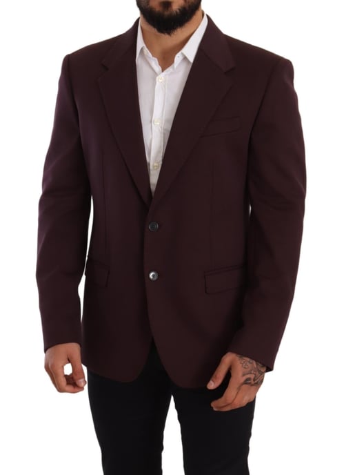 Dolce & Gabbana Herr Lila Bomull Slim Blazer Jacka - Image 5