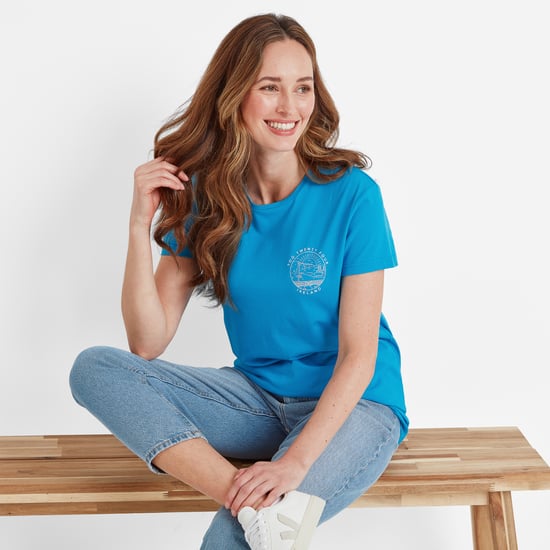 Ireland Womens T-Shirt Azure Blue