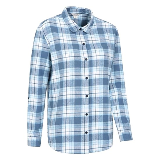 Mountain Warehouse Dames/Dames Balsem Geborsteld Flanellen Longline Shirt (Blauw) - Image 4