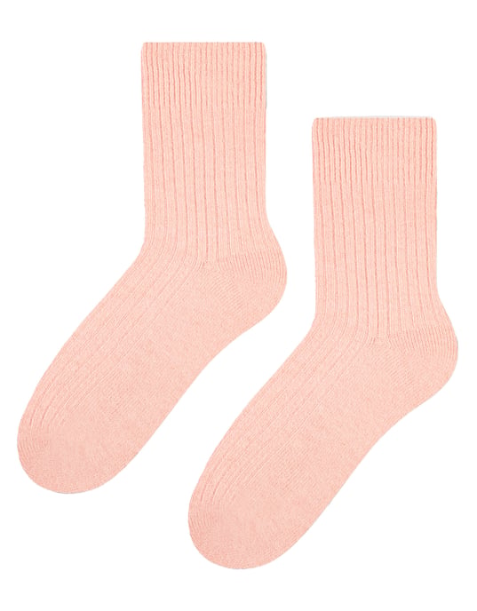 Steven - 3 Paar Multipack Dames Wol Gebreide Sokken | Warme Kousen Jurk Sokken - Lichtroze - Image 2